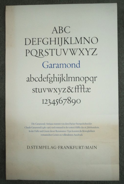 GARAMOND. ABCDE.
