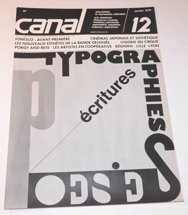 CANAL 12: (Journal d'informations culturelles).Janvier 1978. (Cover title).
