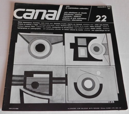 CANAL 22: Arts et Expressions Culturelles. Novembre 1978. (Cover title).