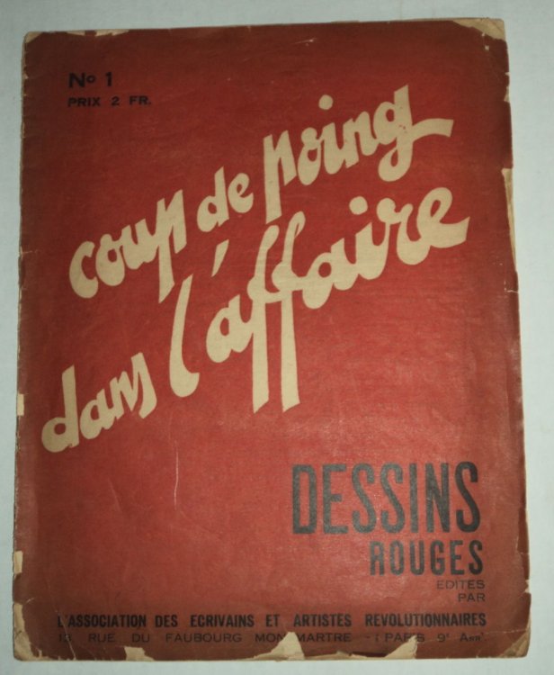 COUP DE POING DANS L'AFFAIRE: DESSINS ROUGE. No 1.