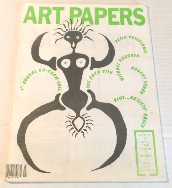 ART PAPERS. ARTISTS' PAGES ISSUE: BLACK AND WHITE. March & April 1994. Volume 18 Number 2.