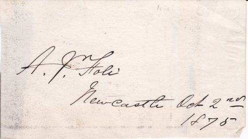 AUTOGRAPH. Irish Operatic Bass A.J. Foli's signature at the close of a letter.