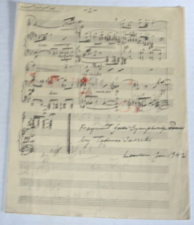 AN AUTOGRAPH MUSICAL MANUSCRIPT TITLED 