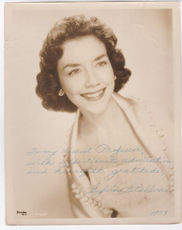 PUBLICITY PHOTO INSCRIBED to her TEACHER [ENRICO ROSATI] AND SIGNED by American coloratura soprano SYLVIA STAHLMAN.