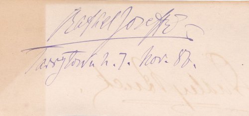 SIGNATURE ON A CARD OF HUNGARIAN PIANIST AND COMPOSER RAFAEL JOSEFFY.