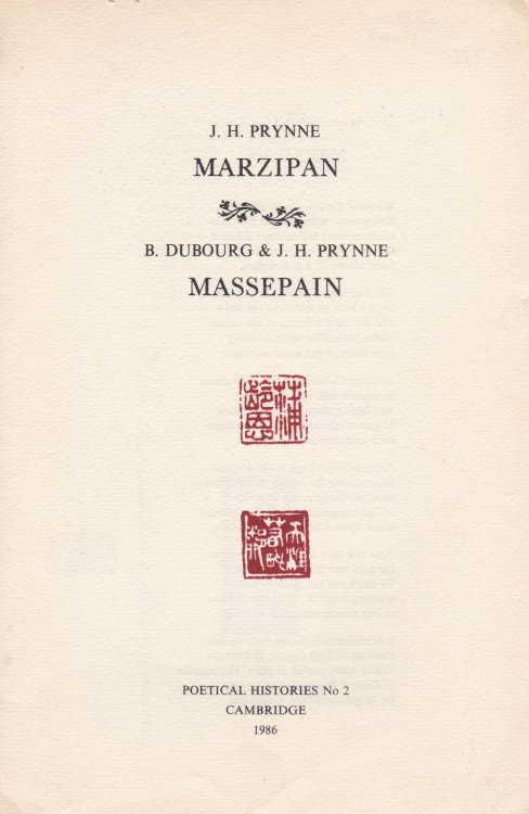 MARZIPAN / MASSEPAIN.