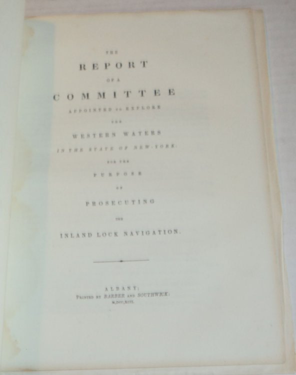 THE REPORT OF A COMMITTEE APPOINTED TO EXPLORE THE WESTERN WATERS IN THE STATE OF NEW-YORK FOR THE PURPOSE OF PROSECUTING THE INLAND LOCK NAVIGATION.