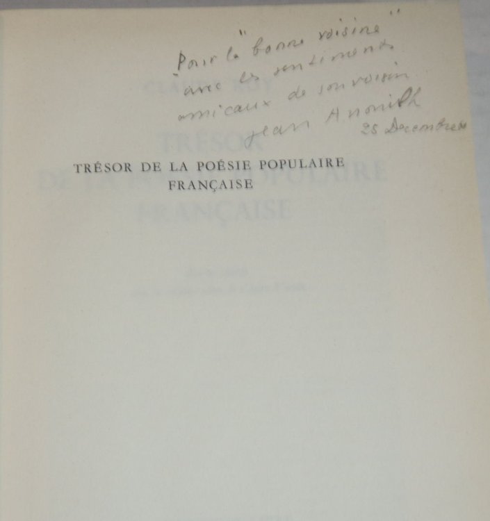 TRESOR DE LA POESIE POPULAIRE FRANCAISE.