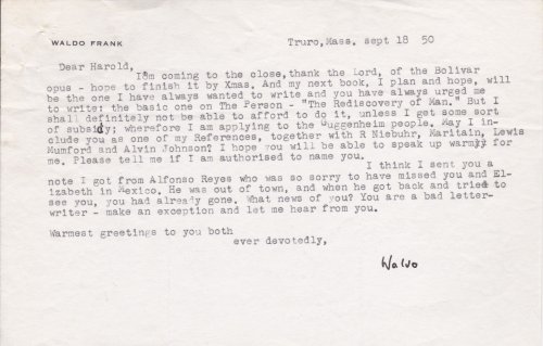 TYPED LETTER TO EDUCATOR HAROLD RUGG SIGNED BY AMERICAN NOVELIST AND 