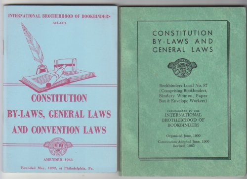 Book of Laws (cover title: Constitution By-laws And General Laws and Convention Laws) (2 Pamphlets)