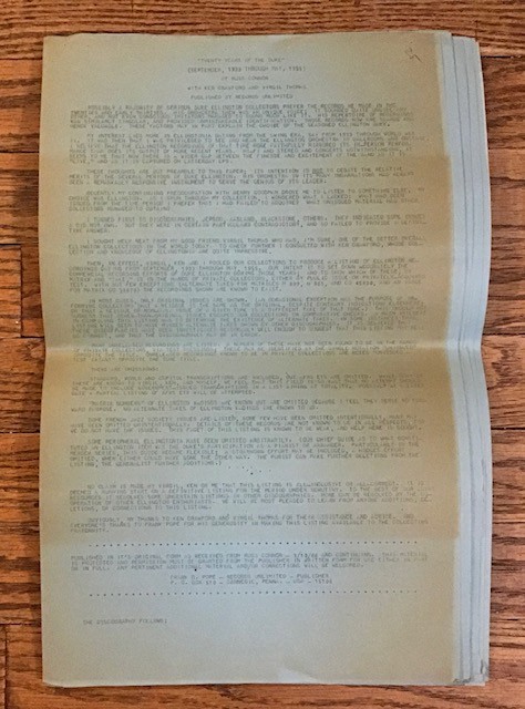 Twenty Years Of The Duke, September 1933 Through May 1955