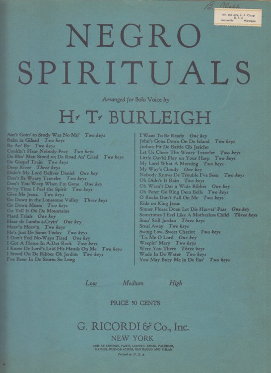 Negro Spirituals: Were You There