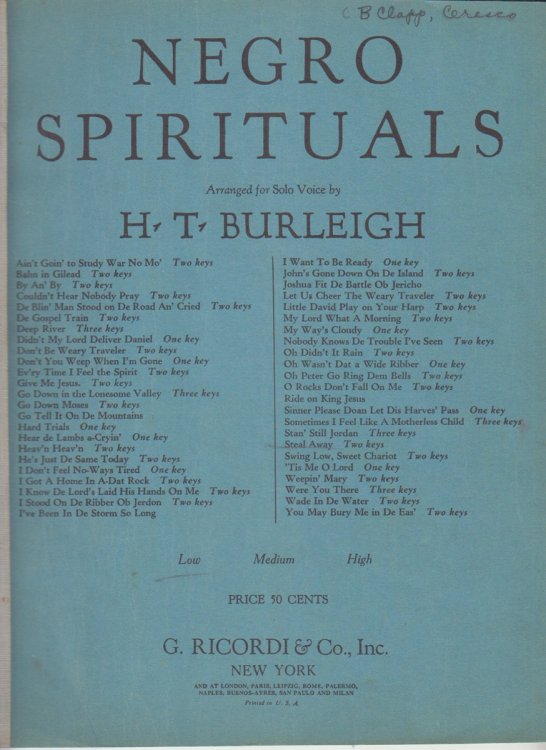 Negro Sprituals: Steal Away