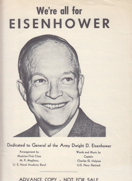 We're All For Eisenhower
