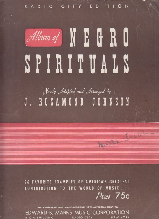 Album Of Negro Spirituals