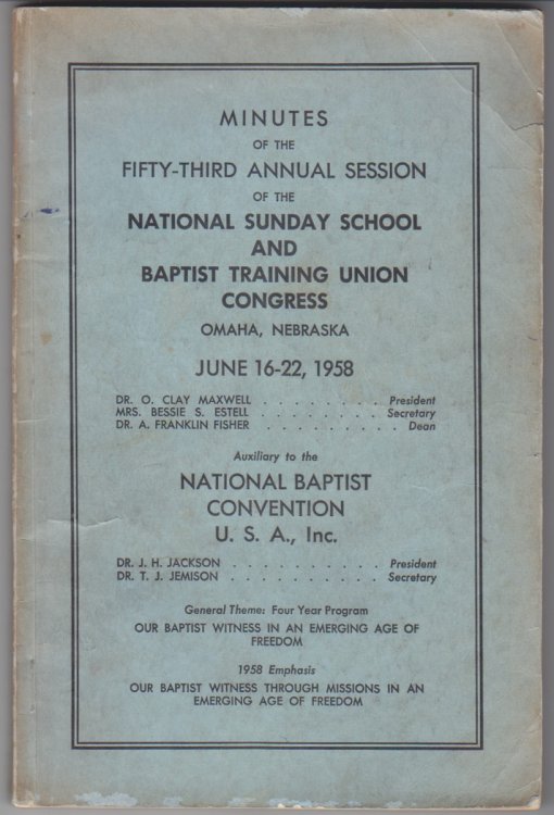 Minutes Of The Fifty-third Annual Session Of The National Sunday School.