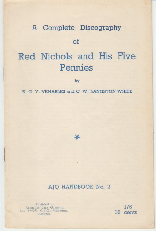 A Complete Discography Of Red Nichols And His Five Pennies