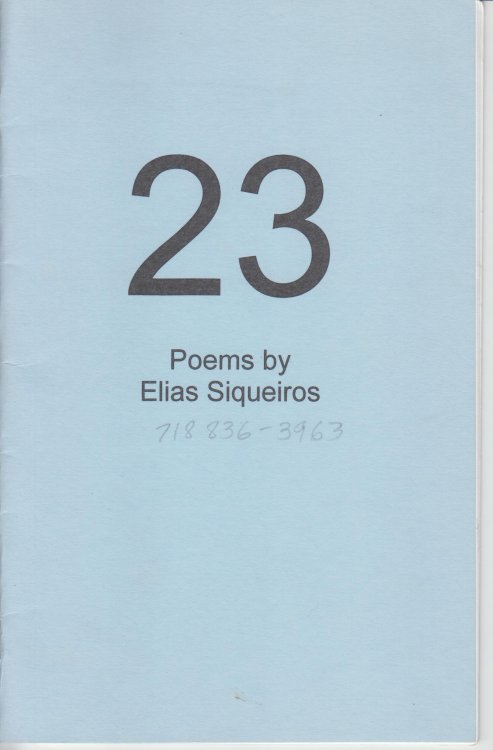 23 Poems by Elias Siqueiros