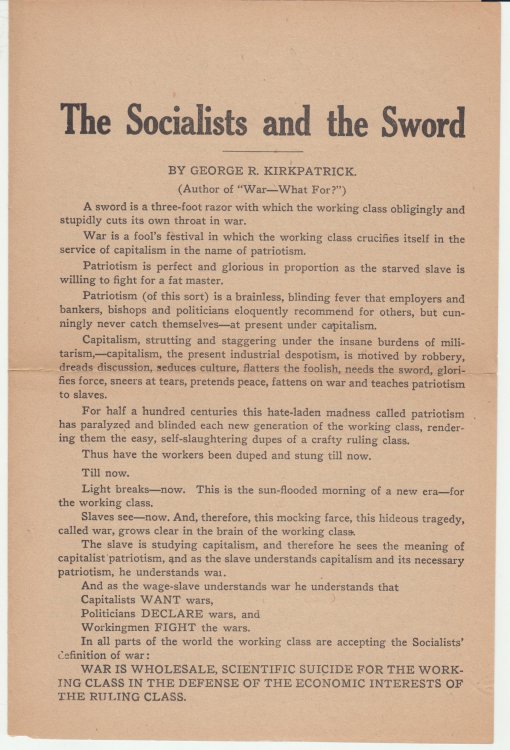 The Socialists and the Sword