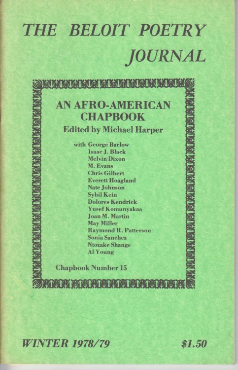 The Beloit Poetry Journal (Winter 1978/79) An Afro-American Chapbook