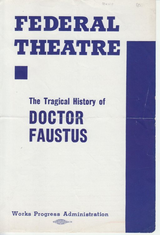 Program / Playbill for The Tragical History of Doctor Faustus