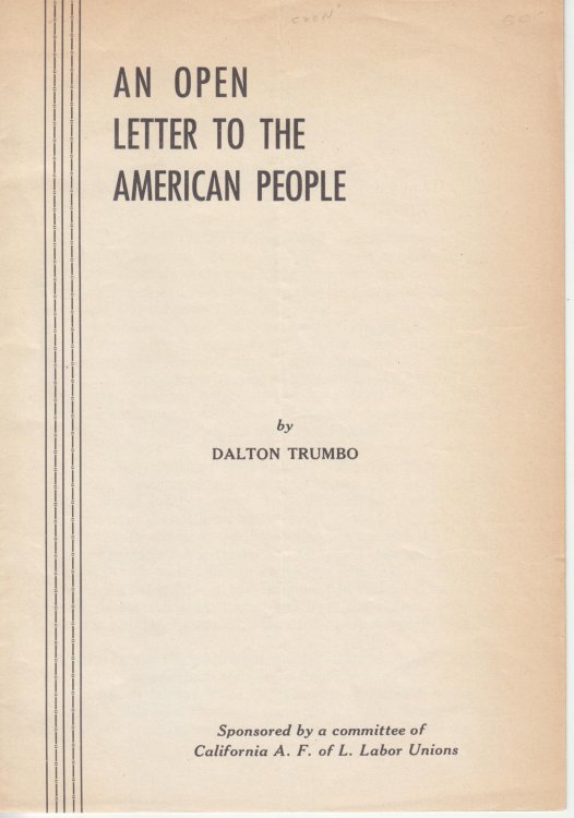 An Open Letter to the American People