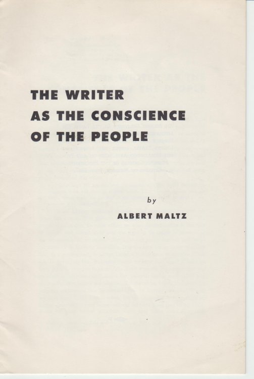 The Writer as the Conscience of the People