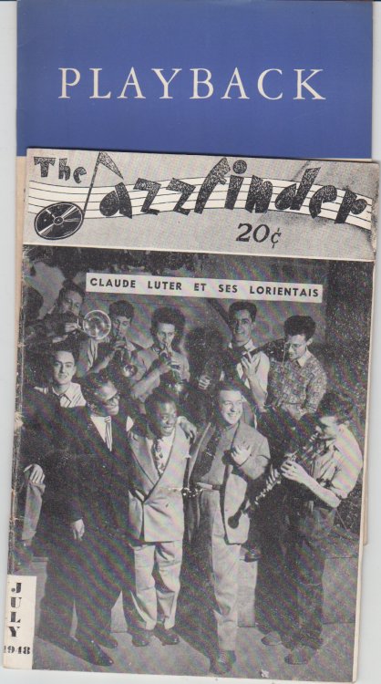 The Jazzfinder / Playback Volume I, No 4 (April), 1948), Nos. 7, 8, 10, 11, 12 Playback Vol II, No. 1 (January, 1949), Nos. 2, 4, 7, 8, 10; Volume III, No. 1 (January, 1950), 2