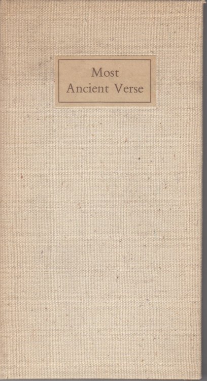 Most Ancient Verse