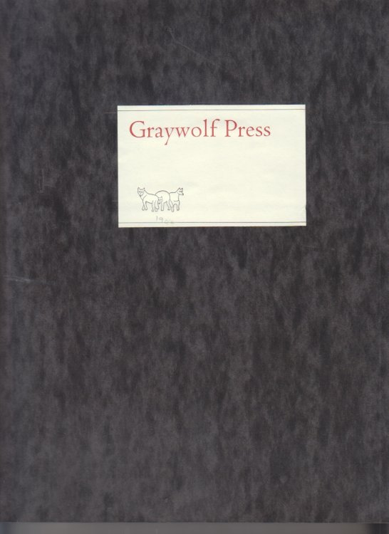Graywolf Press mock-up of prospective () anthology