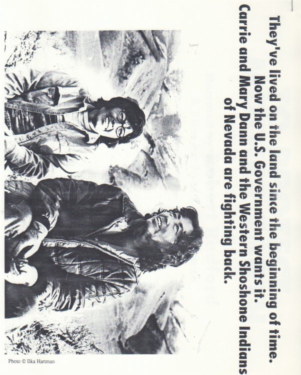 To Protect Mother Earth, (Broken Treaty II) a Press Book (of sorts) for the film narrated by Robert Redford on Carrie and Mary Dann's attempt to reclaim land from the federal government for the Western Shoshone Indians. (Broken Treaty II)