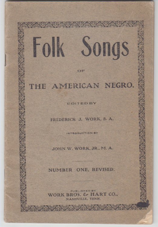Folk Songs of the American Negro Number One, Revised