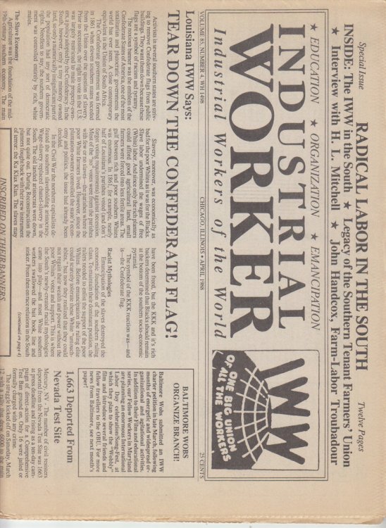 Industrial Worker Vol 85, No 4 (Whole number 1498) April 1988