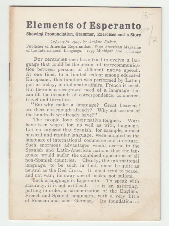 Elements of Esperanto