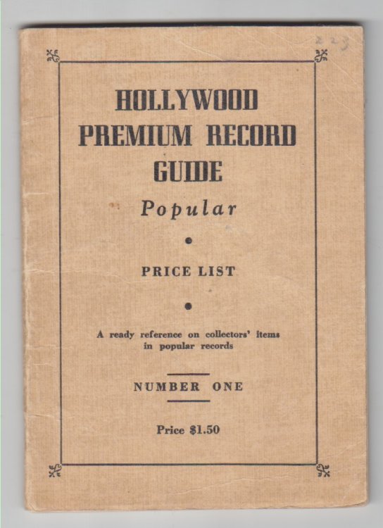 Hollywood Premium Record Guide / Popular/ Value Catalog Number One
