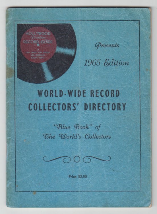 Hollywood Premium Record Guide presents World-Wide Record Collector's Directory