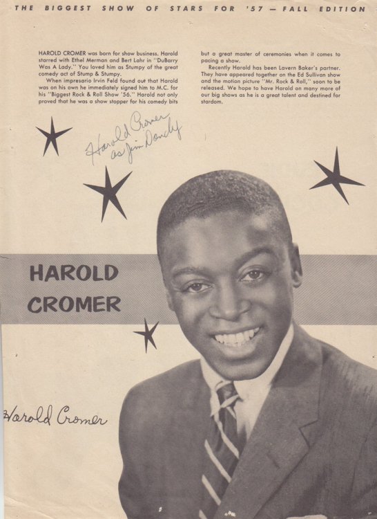 Harold Cromer Eddie Cochran The Biggest Show of Stars for '57 - Fall Edition
