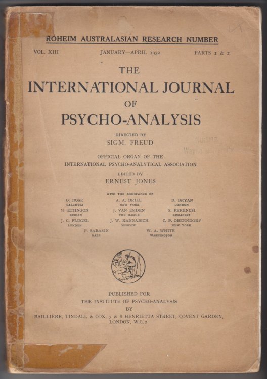 Psycho-Analysis of Primative Culture Types