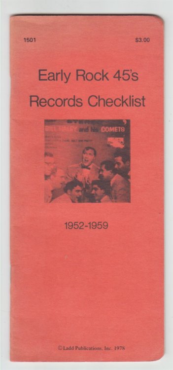 Early Rock 45's Records Checklist 1952-1959