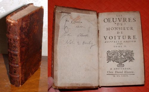 Les Oeuvres de Monsieur de Voiture. Novvelle Edition corrigee. Tome II.