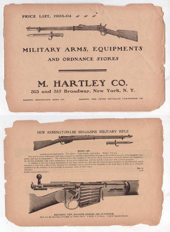 Military Arms, Equipments and Ordnance Stores. Price List, 1903-04 Agents: Remington Arms Co. Agents: The Union Metallic Cartridge Co.