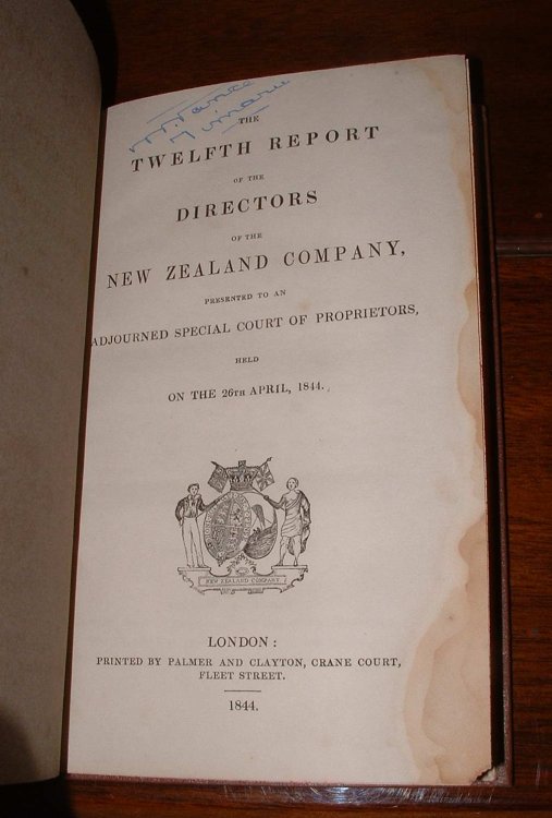 The Twelfth Report of the Directors of the New Zealand Company, presented to an Adjourned Special Court of Proprietors, held on the 26th April, 1844
