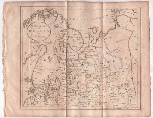 2 Maps - Northern Part of Russia in Europe; Southern Part of Russia in Europe