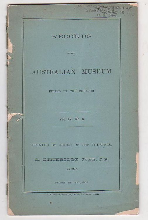 Image for Records of the Australian Museum. Vol. IV, No. 6. Records of the Australian Museum. Vol. IV, No. 6.