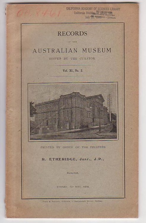 Image for Records of the Australian Museum. Vol. XI, No. 2. Records of the Australian Museum. Vol. XI, No. 2.