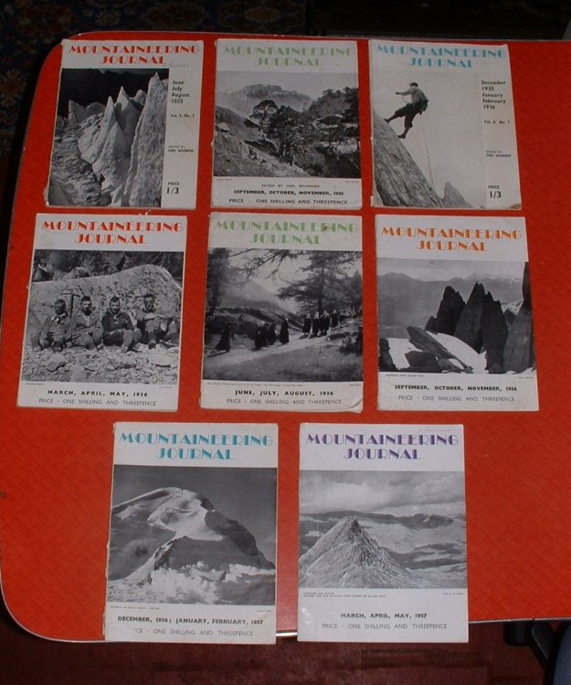 Mountaineering Journal [run of 8 issues, from Vol. 3 No 3. to Vol. 5 No. 2]