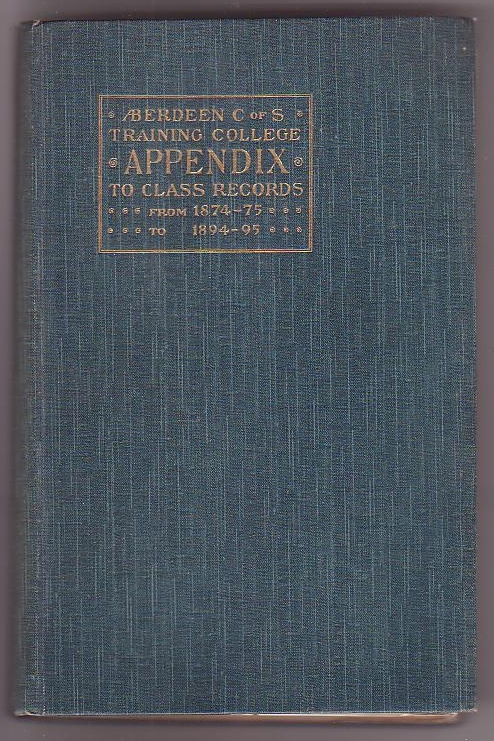 Appendix to Records of Classes from 1874-75 to 1894-95