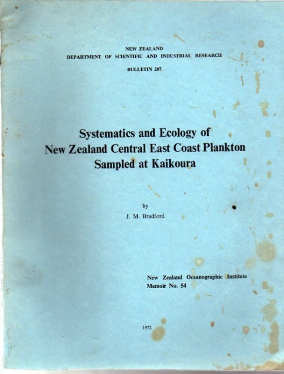 Systematics and Ecology of New Zealand Central East Coast Plankton Sampled at Kaikoura