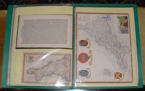 [Collection of 57 engravings of Cornwall, including many of St. Michael's Mount + 2 maps of Cornwall]
