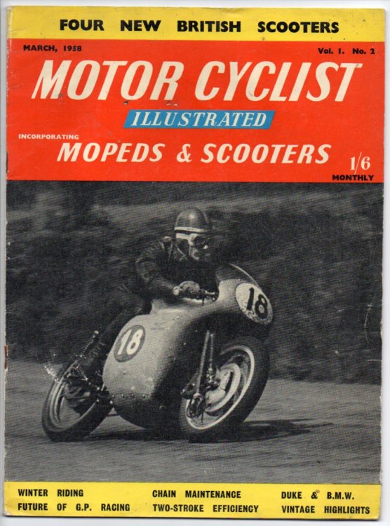 Image for Motor Cyclist Illustrated incorporating Mopeds & Scotters - March, 1958 - Vol. 1. No. 2 Motor Cyclist Illustrated incorporating Mopeds & Scotters - March, 1958 - Vol. 1. No. 2